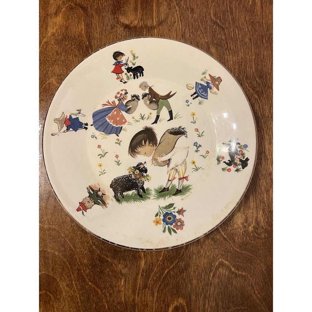 Arklow Ireland Ironstone Children's Nursery Rhymes Plate  Mary Had a Little Lamb